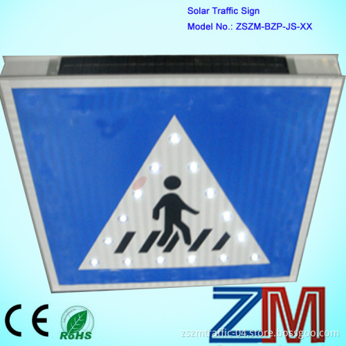 Solar Powered Crossing Pedestrian Warning Traffic Sign / Pendetrial Traffic Light